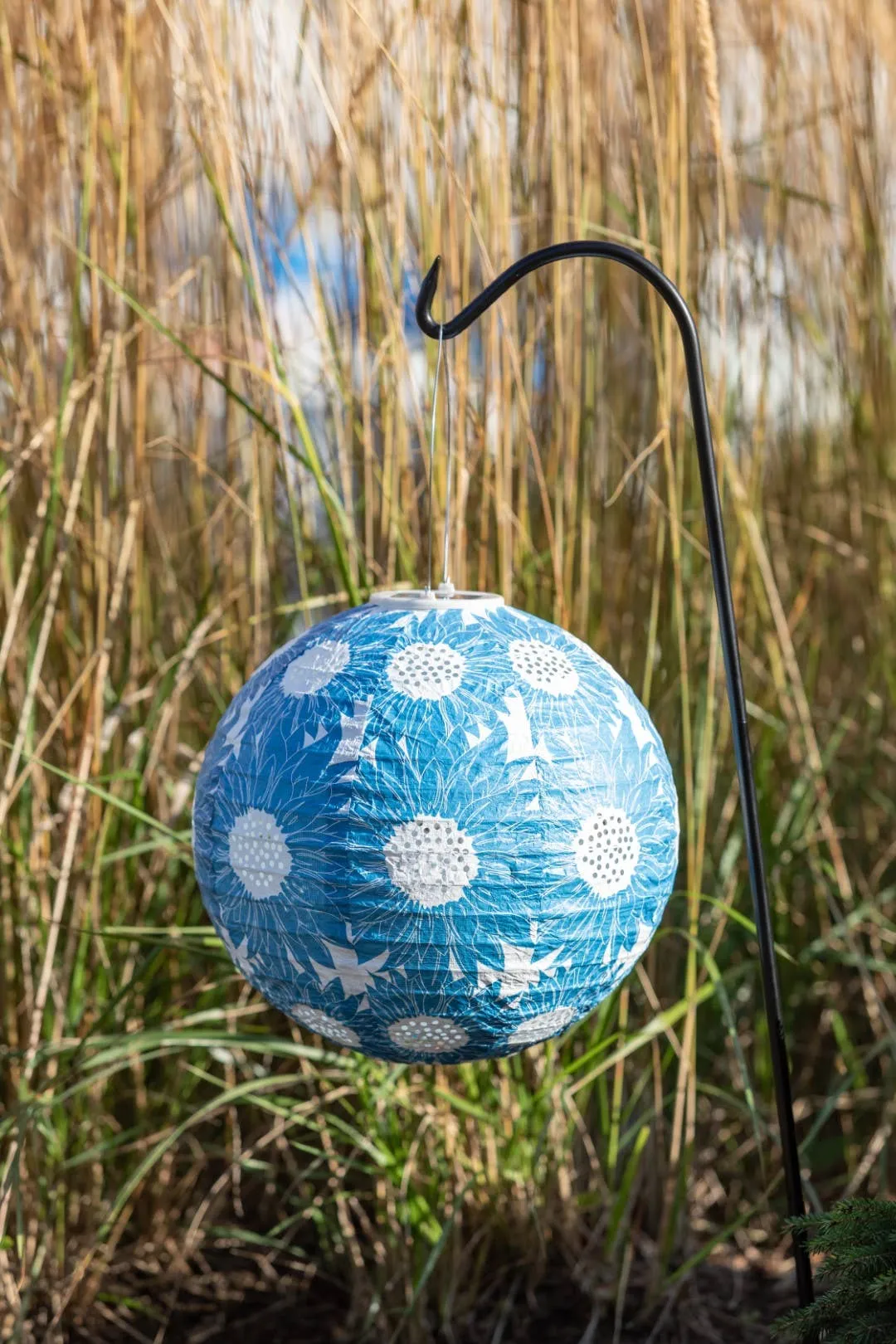 *NEW* Stella Print 12" Globe Solar Lantern - Sapphire Blue