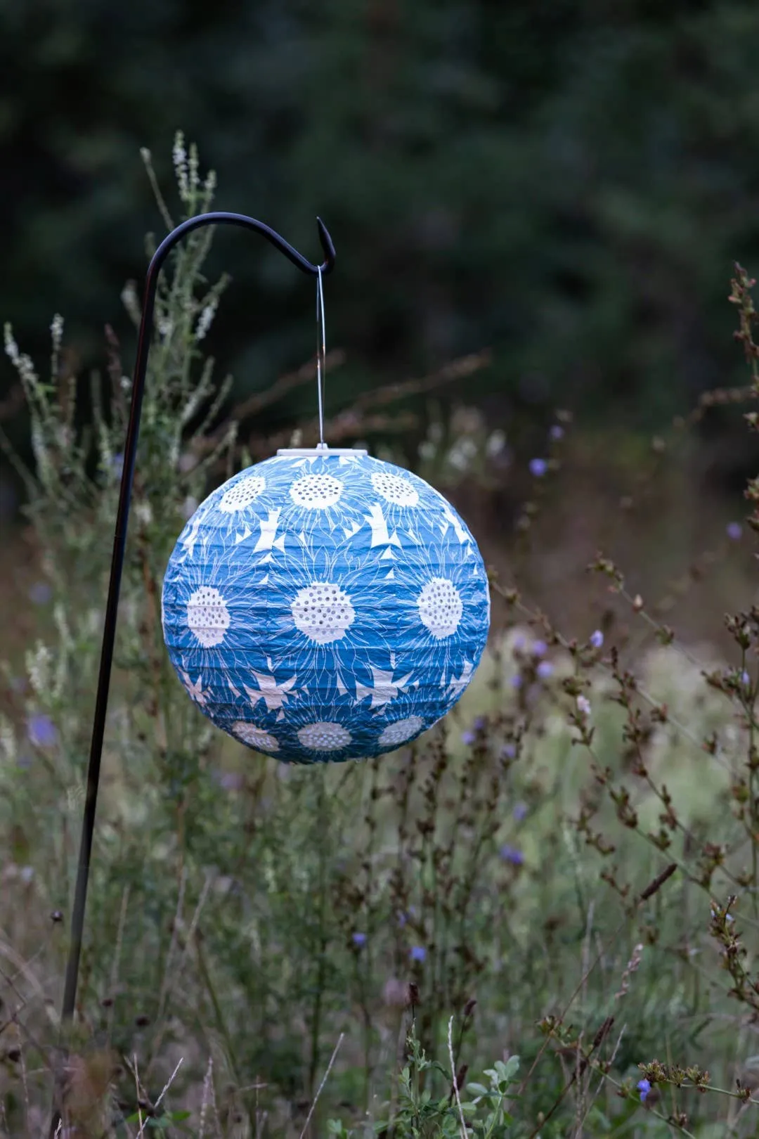 *NEW* Stella Print 12" Globe Solar Lantern - Sapphire Blue