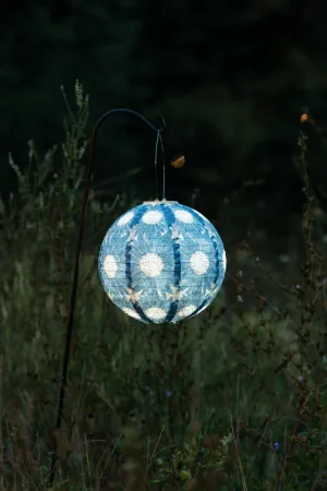 *NEW* Stella Print 12" Globe Solar Lantern - Sapphire Blue