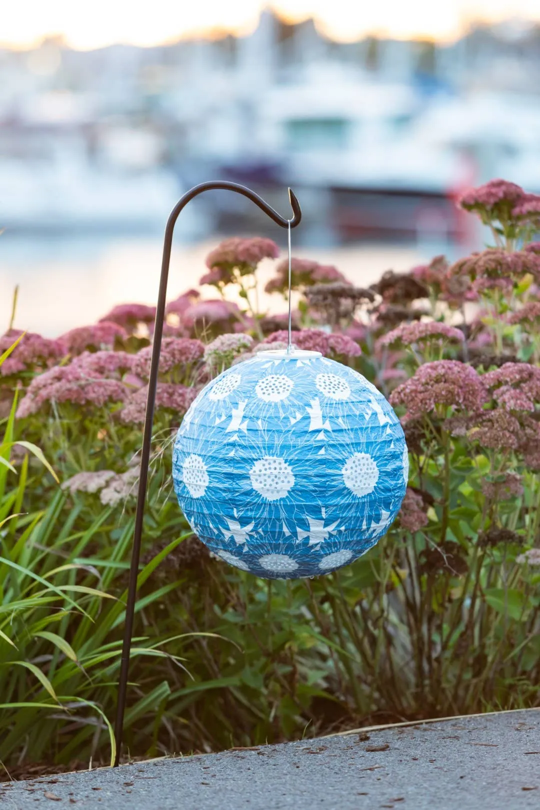 *NEW* Stella Print 12" Globe Solar Lantern - Sapphire Blue