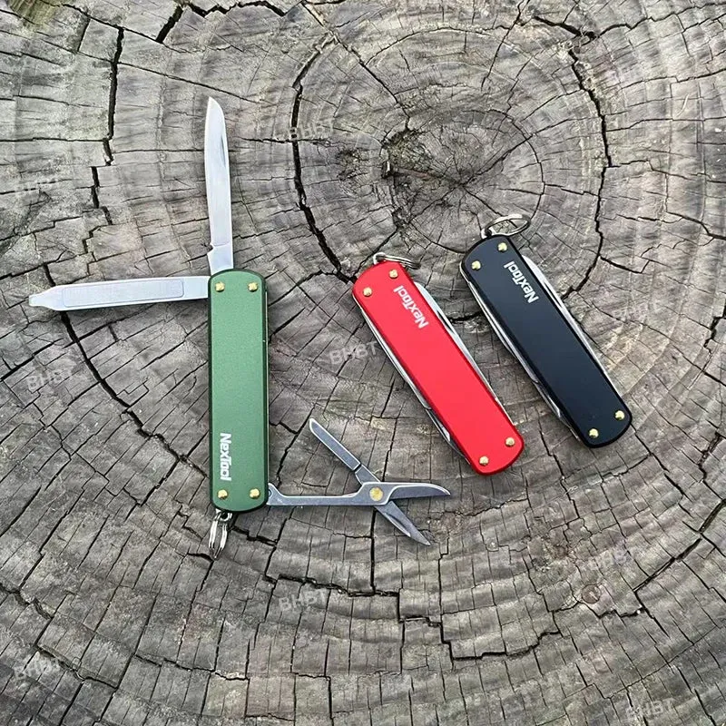 NEXTOOL EDC Mini Knife Multitool with Scissors and Screwdriver for Outdoor Use