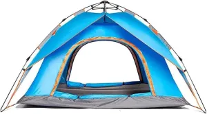 NIEH Camping Tent 3-4 Person Lightweight Waterproof Windproof Lightweight Family Tents, Easy Setup Backpacking Tent - Ideal for Outdoor Activities, Beach, Backyard Tent, Blue