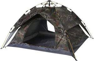 NIEH Tent 3-4 Persons Waterproof Camping Camouflage Tent Polyester Fabric Double Layer Anti-UV Tents for Outdoor Travel Hiking Outdoor