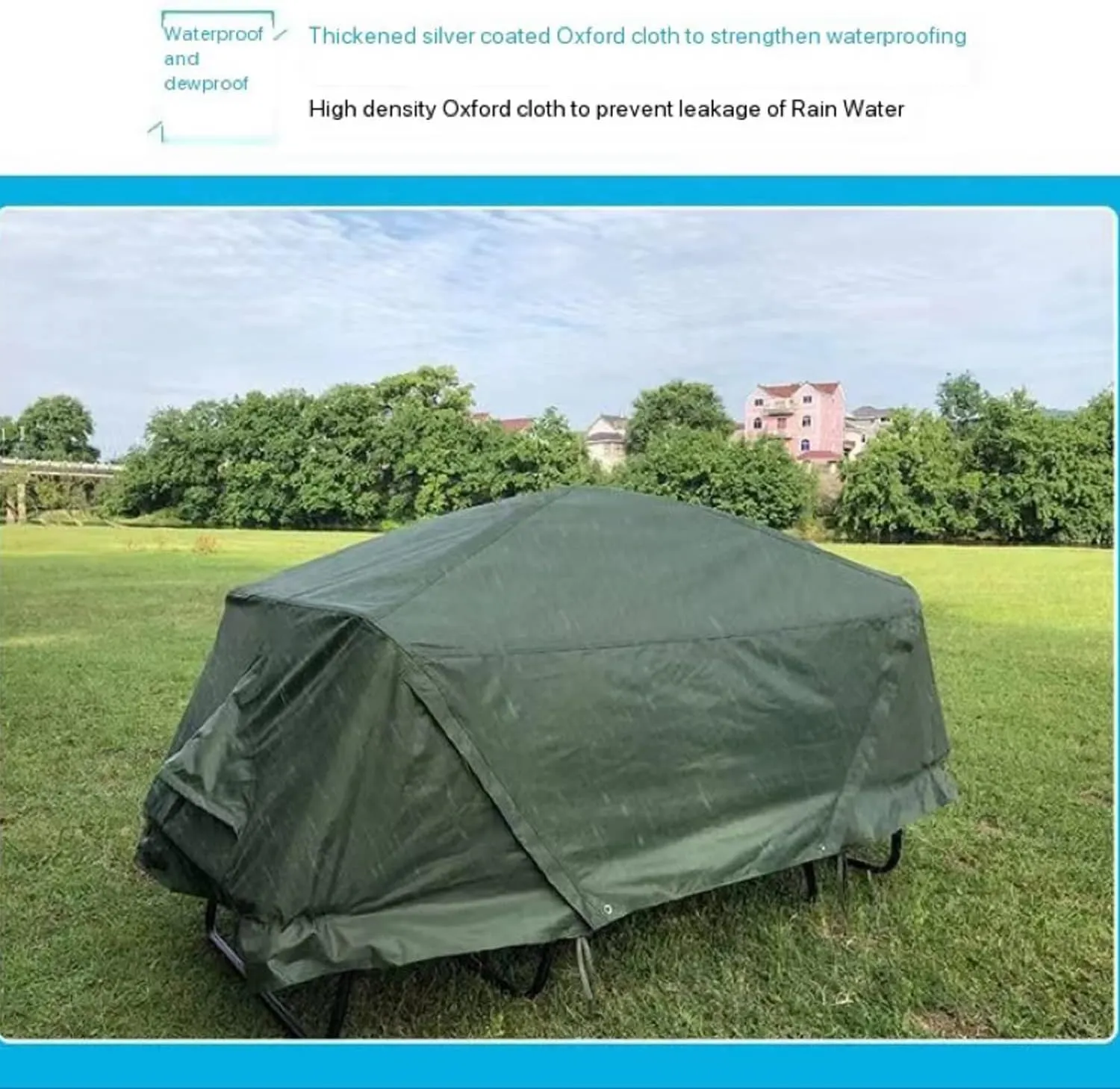 No-Build Off-The-Ground Tent Outdoor Single and Double Rainproof Thickened Sunscreen Field Tent, 210*120*120cm