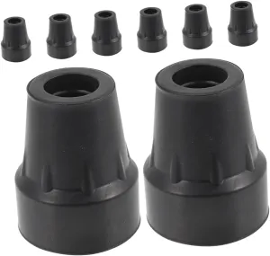 NOLITOY 8pcs Slip Walking Stick Tips Durable Rubber Cane Feet for Hiking Trekking Poles Shock Absorbing Soft Ends Fit for Indoor Outdoor Surfaces