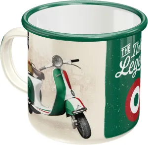 Nostalgic-Art Retro Enamel Cup, 12.2 oz, Vespa – Italian Legend – Gift idea for scooter fans, Camping Mug, Vintage design
