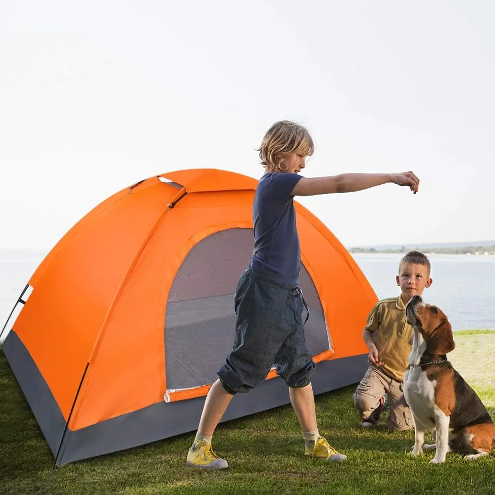 Ochine 1/2/4 Person Camping Tent Family Tents Pops Up Tent Waterproof Windproof Easy Setup Tent Lightweight Dome Tent for Outdoor Camp, Backpacking, Hiking, etc (Ship from USA)