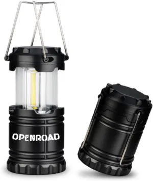 OPENROAD Portable LED Camping Lantern & Flashlight – Battery Operated, Waterproof, Rechargeable Emergency Light for Power Outages, Hiking, and Survival Kits