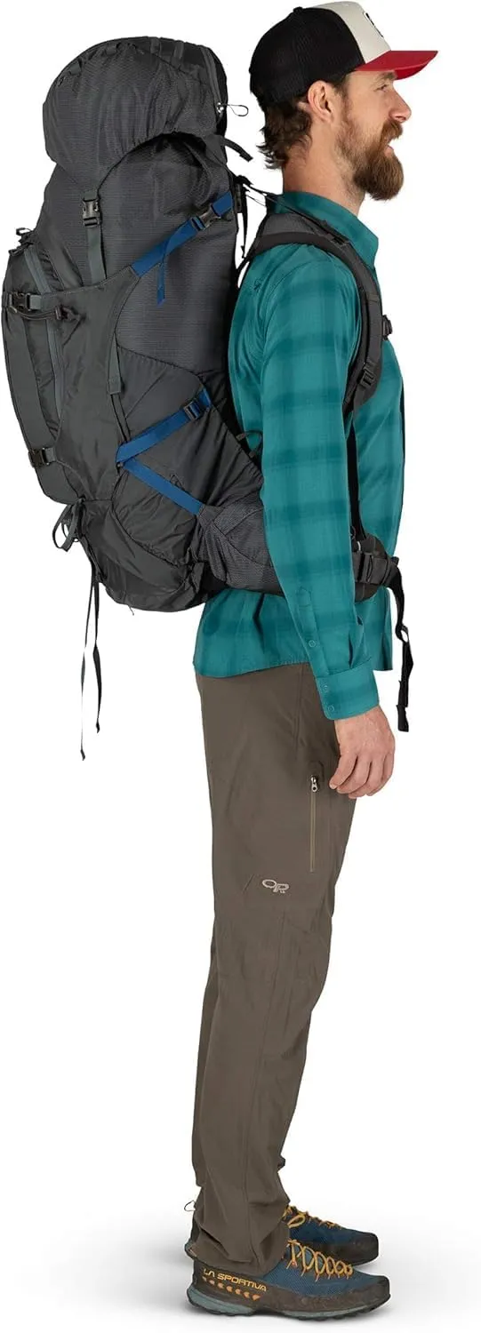 Osprey Aether Plus 70L Men's Backpacking Backpack, Eclipse Grey, S/M