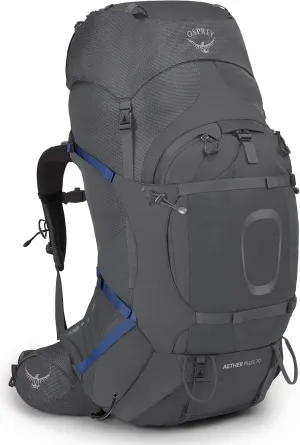 Osprey Aether Plus 70L Men's Backpacking Backpack, Eclipse Grey, S/M