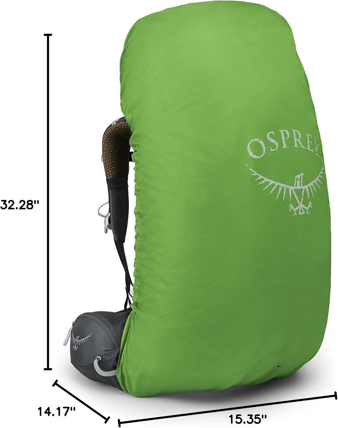 Osprey Aura AG 65L Women's Backpacking Backpack, Tungsten Grey, WM/L