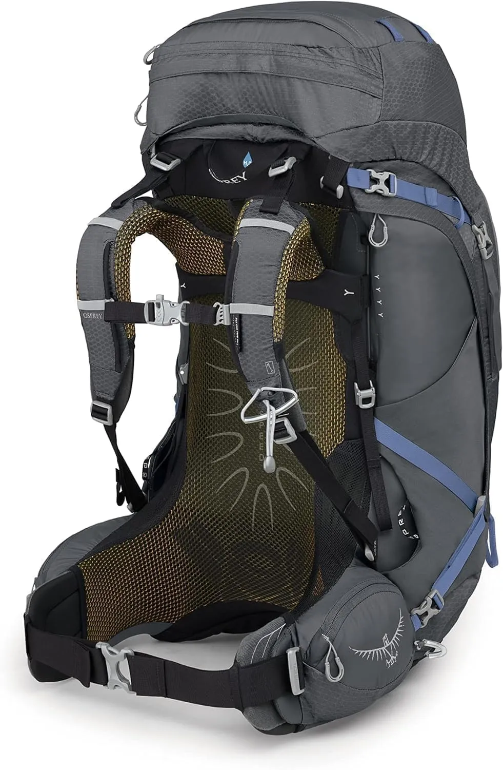 Osprey Aura AG 65L Women's Backpacking Backpack, Tungsten Grey, WM/L