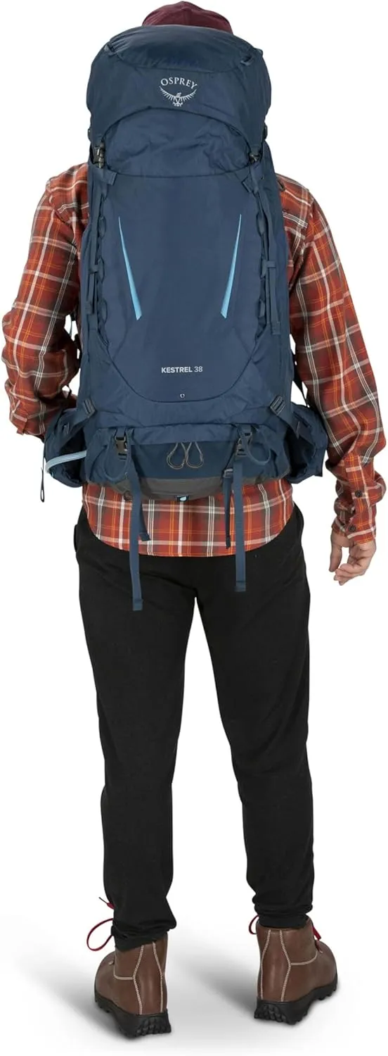 Osprey Kestrel 38L Men's Backpacking Backpack, Atlas Blue, L/XL