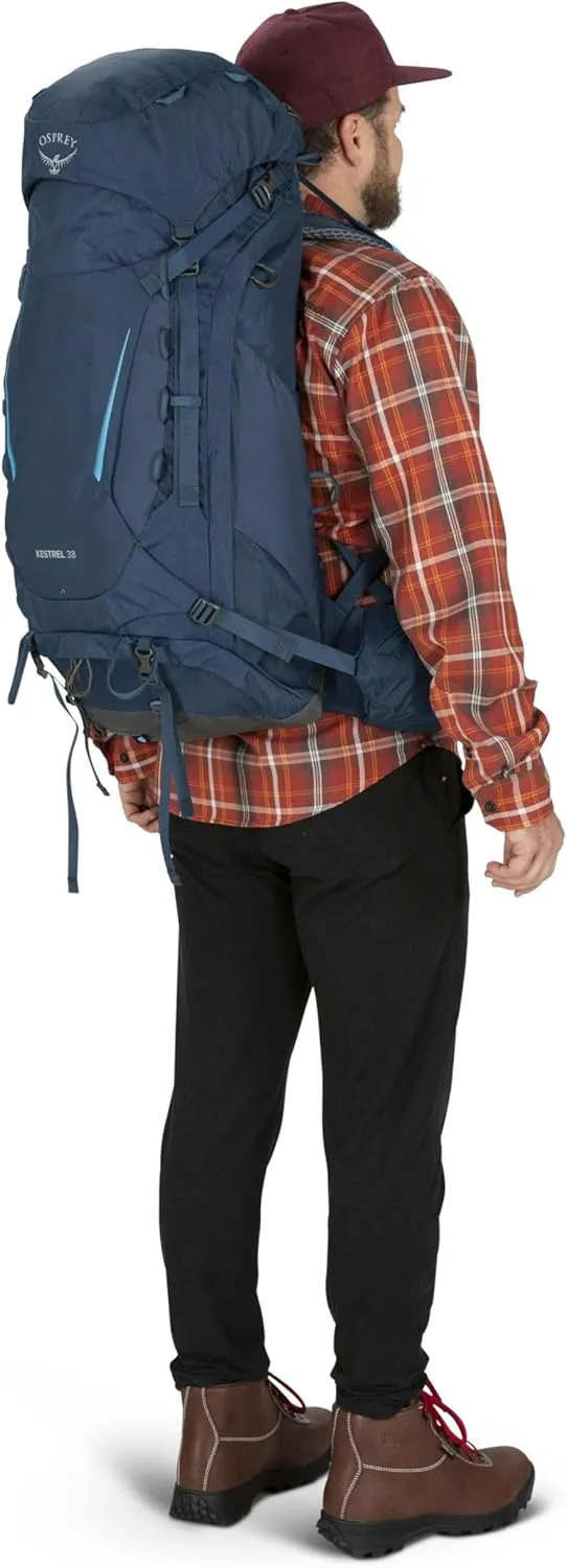 Osprey Kestrel 38L Men's Backpacking Backpack, Atlas Blue, L/XL