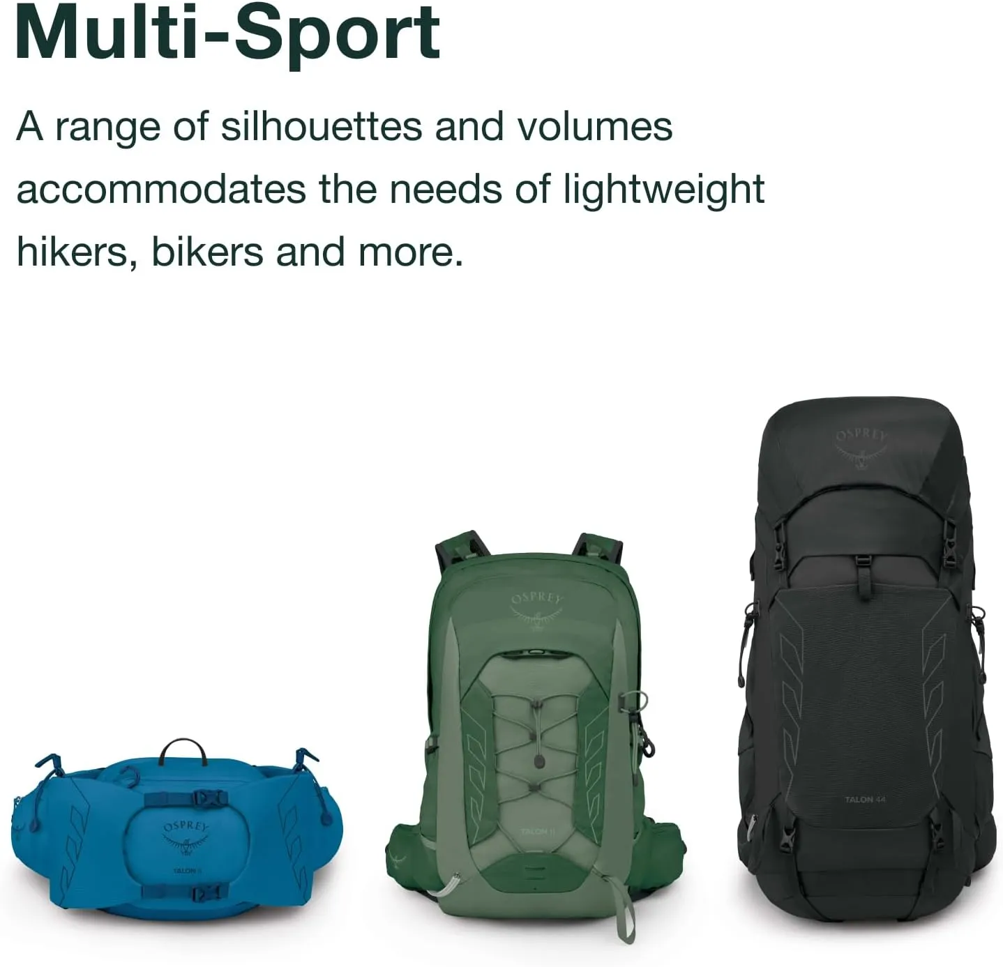 Osprey Talon 22L Men's Lightweight Hiking Backpack with Hipbelt, White/Black