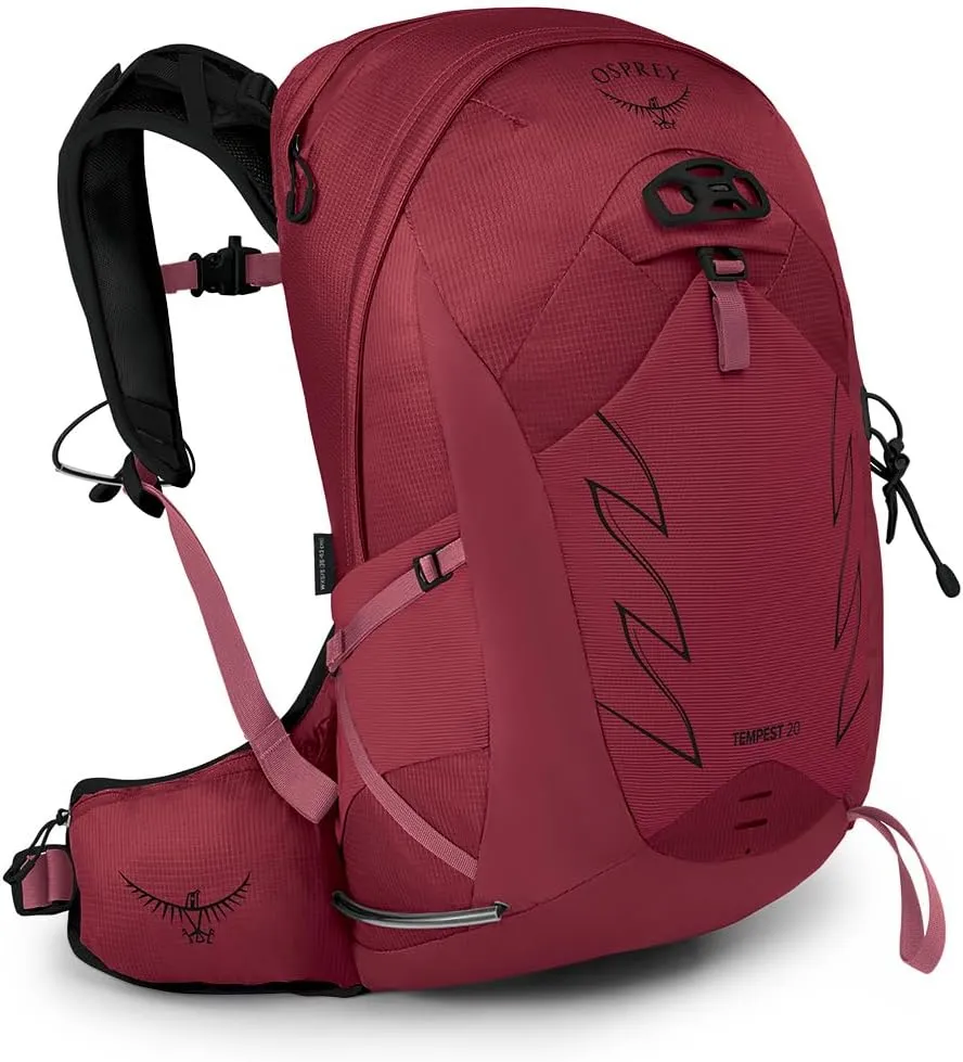 Osprey Tempest 20L Women's Hiking Backpack with Hipbelt, Kakio Pink, WM/L