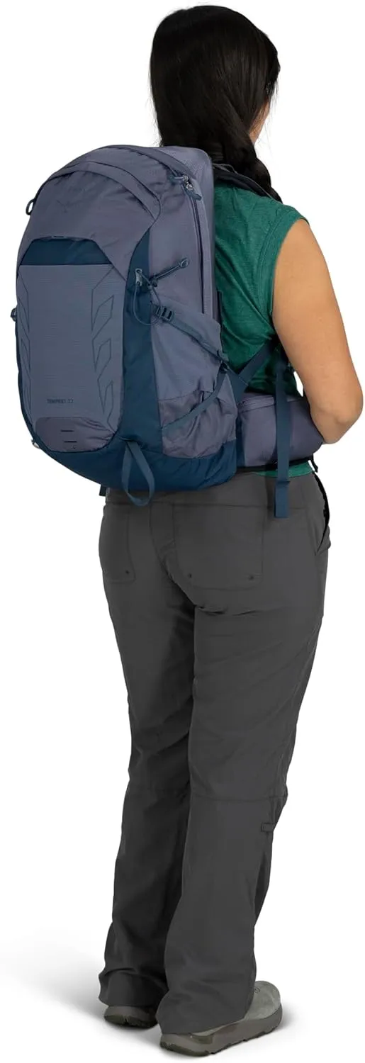 Osprey Tempest 22L Women's Lightweight Hiking Backpack with Hipbelt, Anchor/Blue Atlas