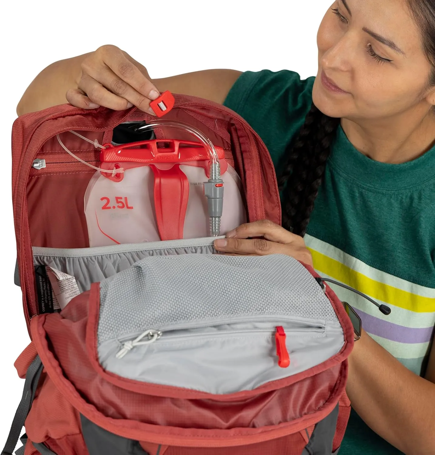 Osprey Tempest 22L Women's Lightweight Hiking Backpack with Hipbelt, Anchor/Blue Atlas