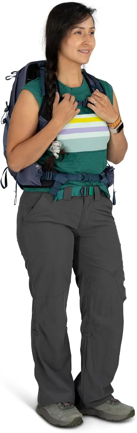 Osprey Tempest 22L Women's Lightweight Hiking Backpack with Hipbelt, Anchor/Blue Atlas