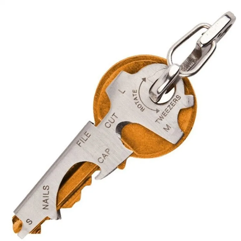 Outdoor 7 In1 Keychain Multitool Steel