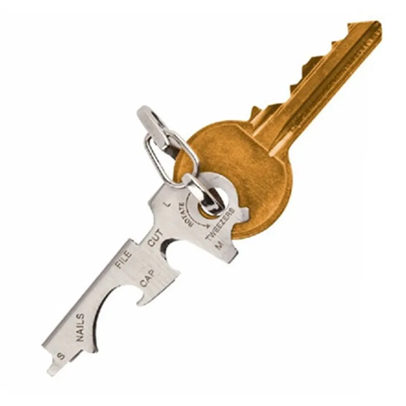 Outdoor 7 In1 Keychain Multitool Steel