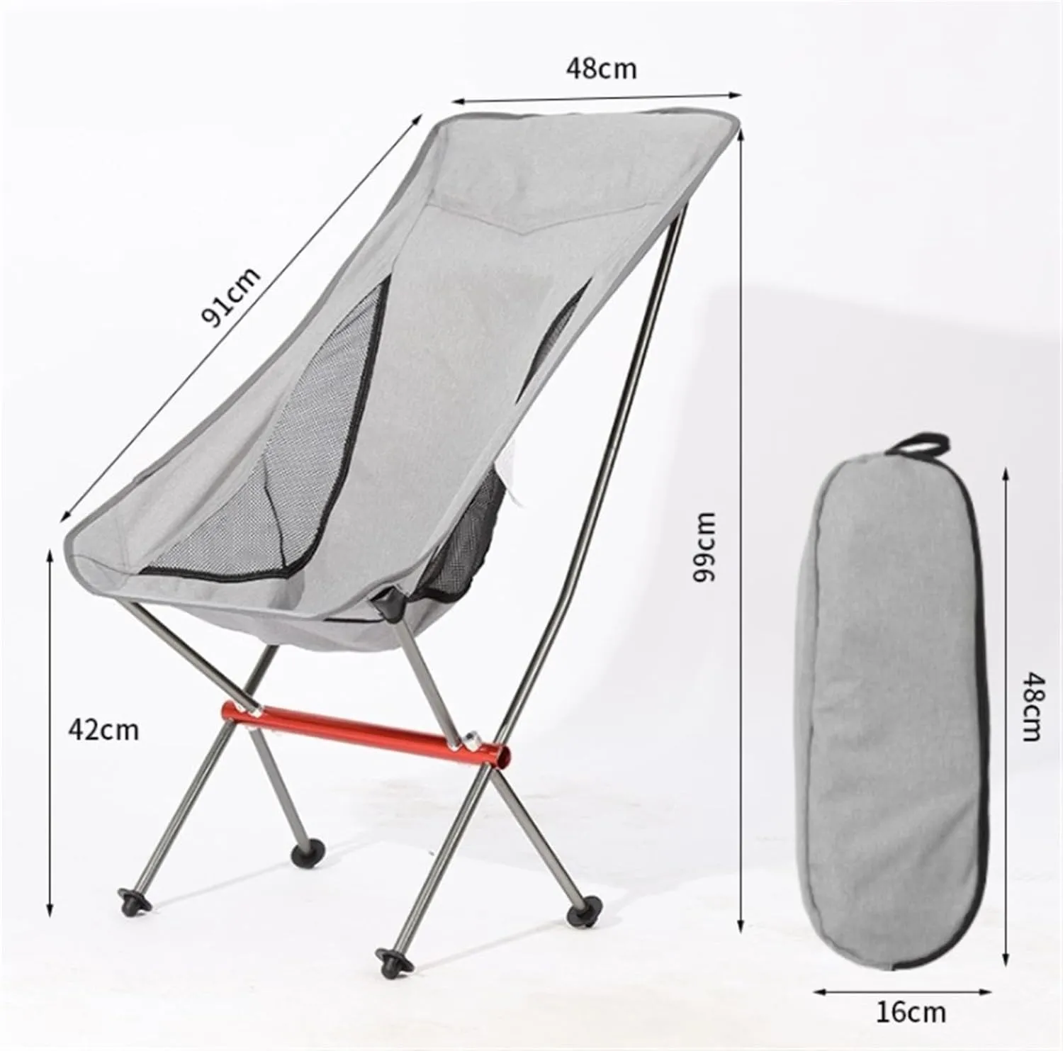 Outdoor Camp Chairs, Ultralight Foldable Camping Chair,Picnic Backrest Seat Folding Aluminum Alloy Stool Lawn Chairs Adults(C)