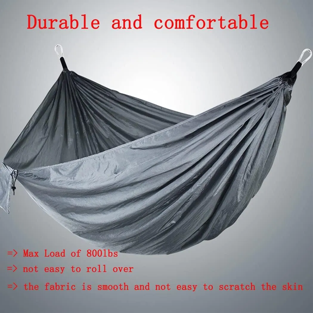 Outdoor Camping Hammock - Travel Hammock with 2 Tree Straps - Portable Backpacking Hammock for Adventure Hiking Travel-Max Load of 800lbs Gift #1