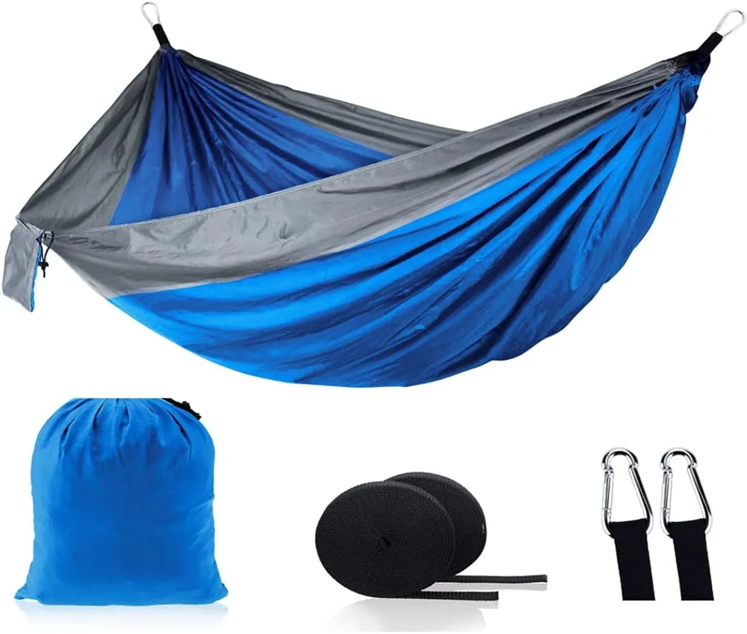Outdoor Camping Hammock - Travel Hammock with 2 Tree Straps - Portable Backpacking Hammock for Adventure Hiking Travel-Max Load of 800lbs Gift #1