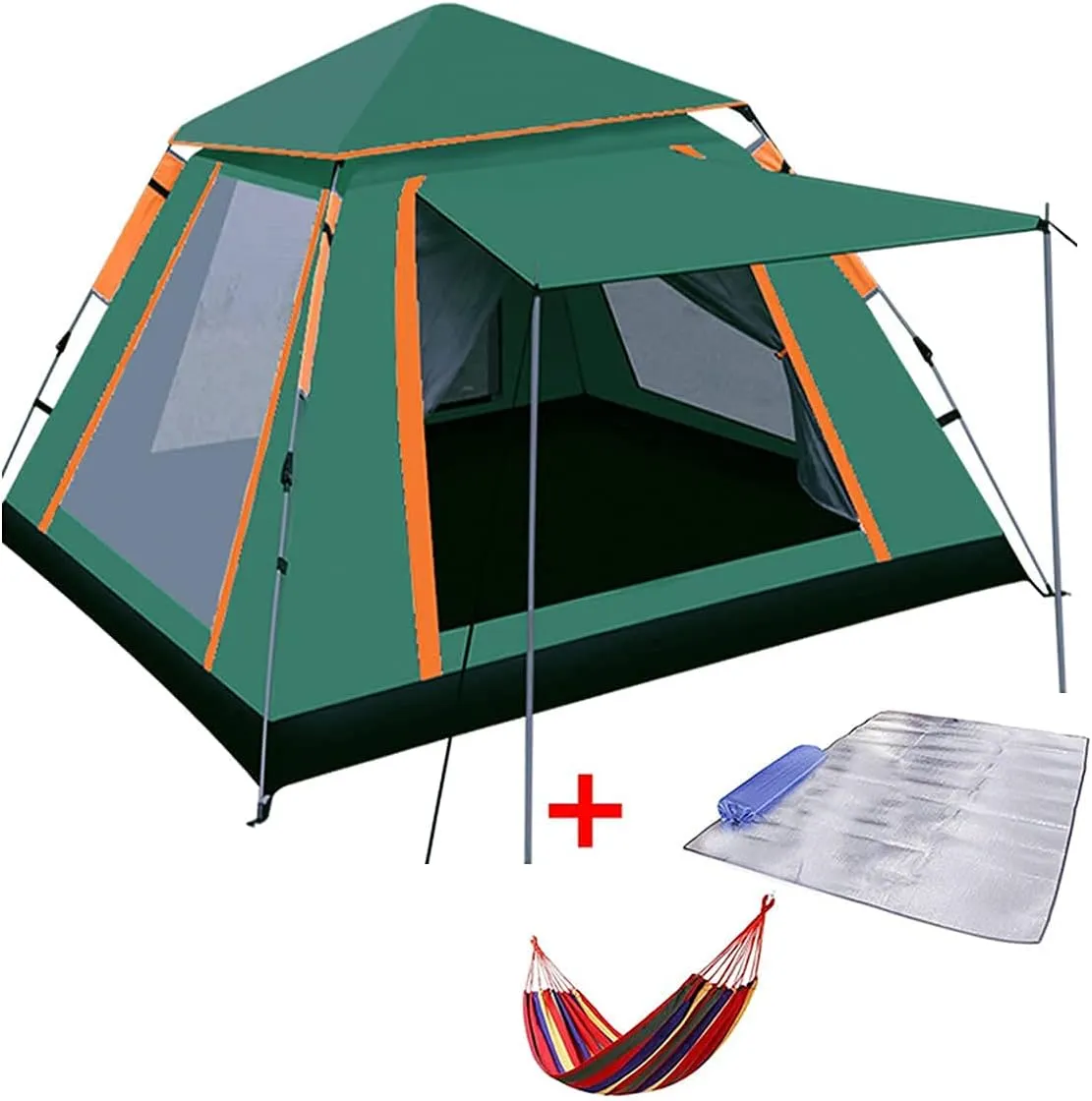 Outdoor Camping Tent,Family Large Tents 4 Person,Easy Setup Tent Sun Shade Protection Sun Shelter