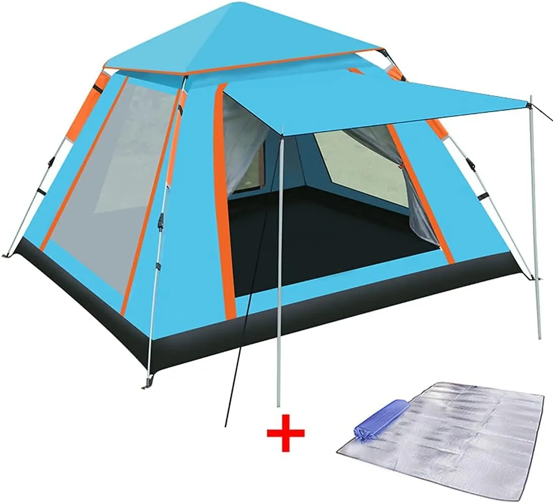 Outdoor Camping Tent,Family Large Tents 4 Person,Easy Setup Tent Sun Shade Protection Sun Shelter