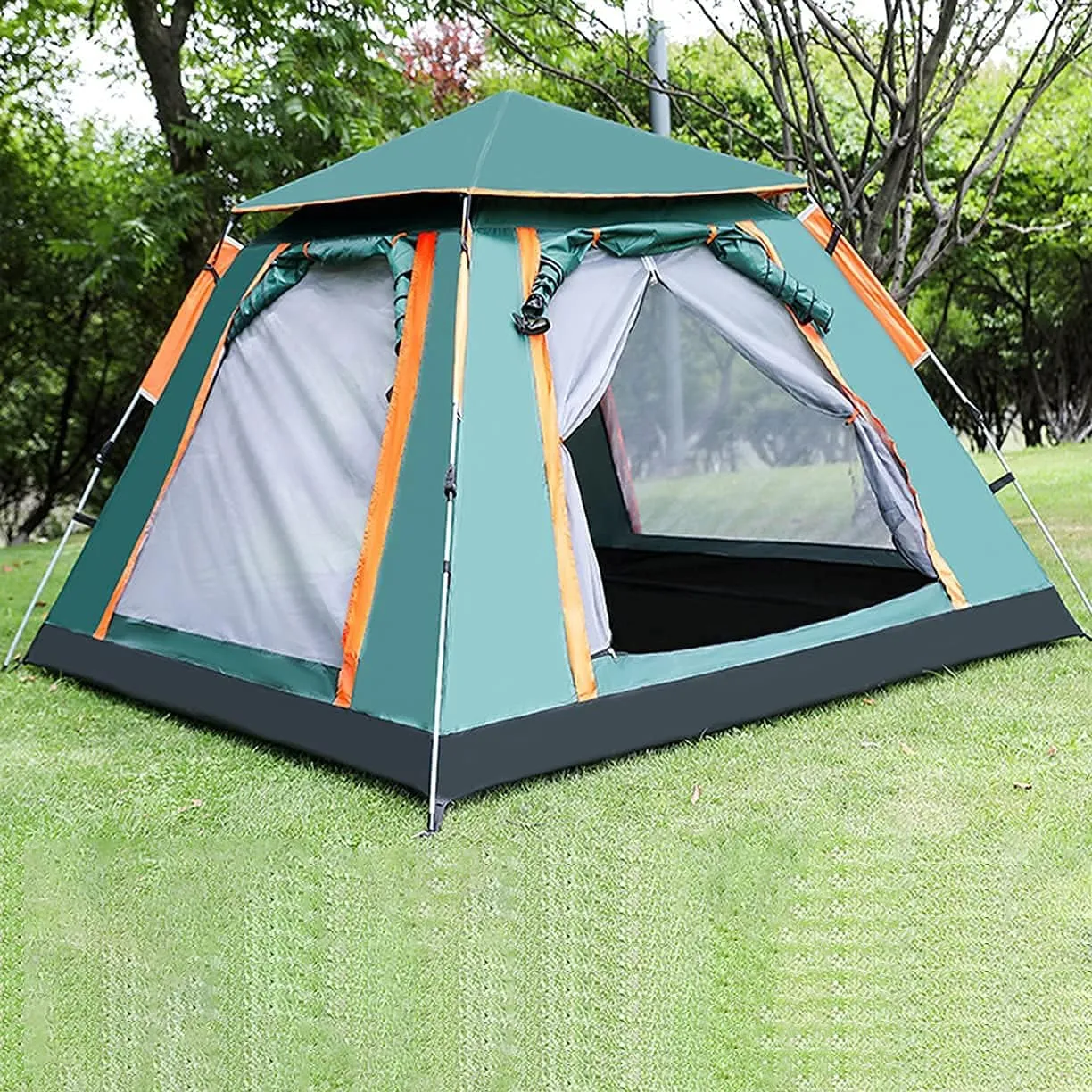 Outdoor Camping Tent,Family Large Tents 4 Person,Easy Setup Tent Sun Shade Protection Sun Shelter