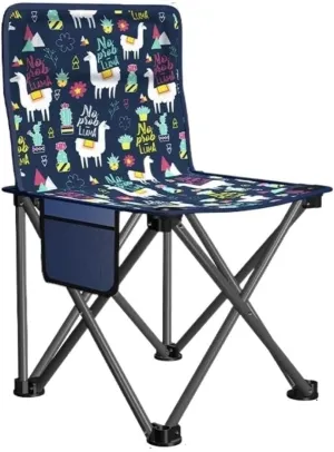 Outdoor Chair Folding Camping Chair Outdoor Folding Backrest Chair Portable Fishing Chair with Side Pocket Lightweight Leisure Chairs Padded Deck Chair Camping Chair Foldable Chair