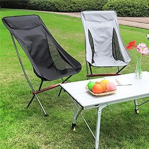 Outdoor Chair Folding Camping Picnic Portable Fishing Breathable Wear-Resistant Aluminum Alloy Backrest Foldable