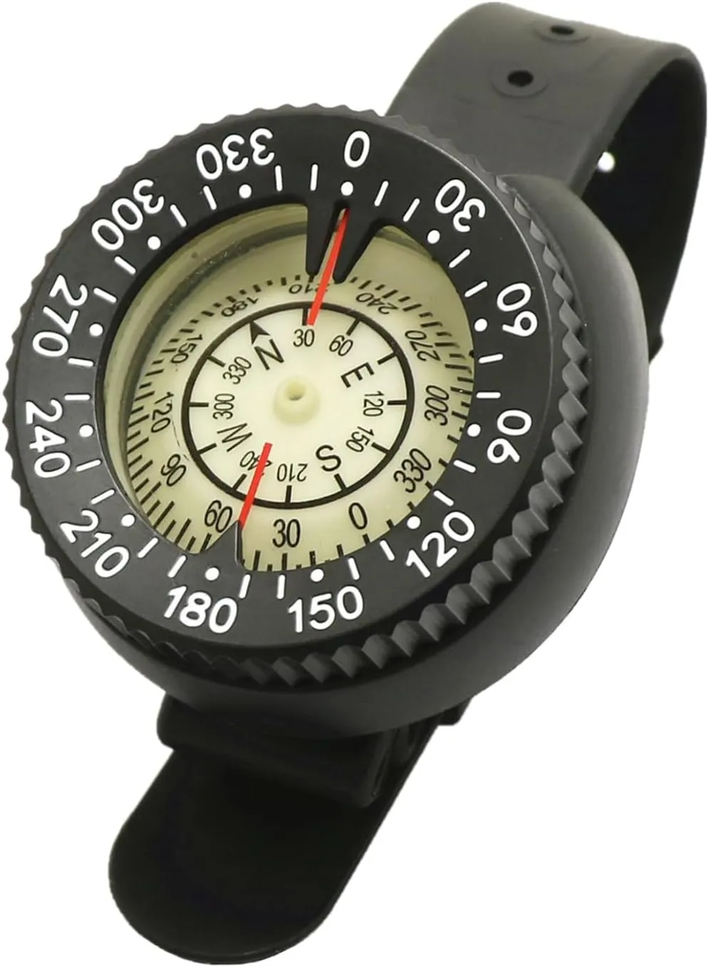Outdoor Diving Navigations Compasses Waterproofs Luminously Dials Compasses Wrist Strap Type Compasses Easy to Use