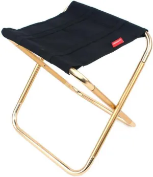 Outdoor Folding Chair Aluminum Portable Seat Stool with Storage Bag Lightweight Fishing BBQ Mini Stool