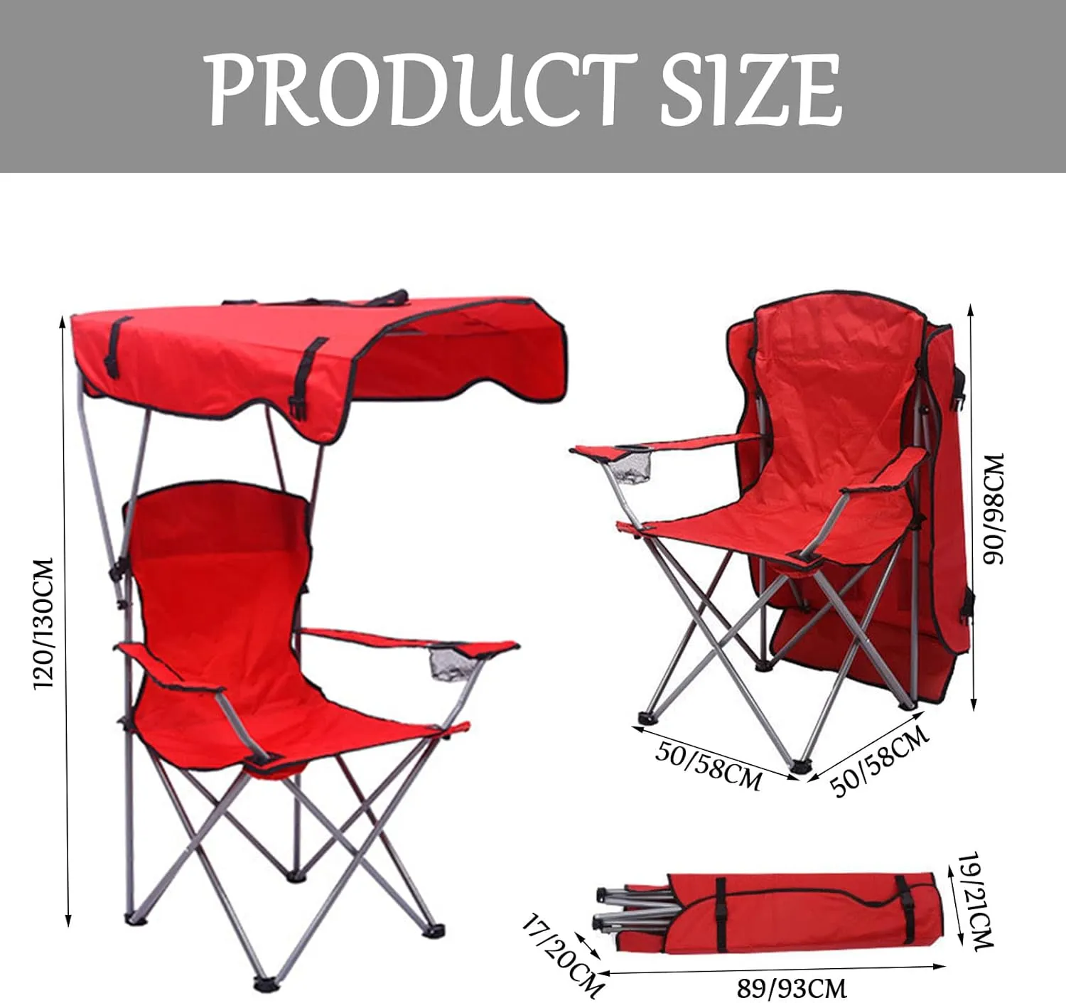 Outdoor Folding Chair Camping Heavy Duty Breathable Mesh Back Armrest Lawn Chairs Portable Camping Chair, with Cup Holder and Back Belt,A,50 * 120CM (B 50 * 120CM)