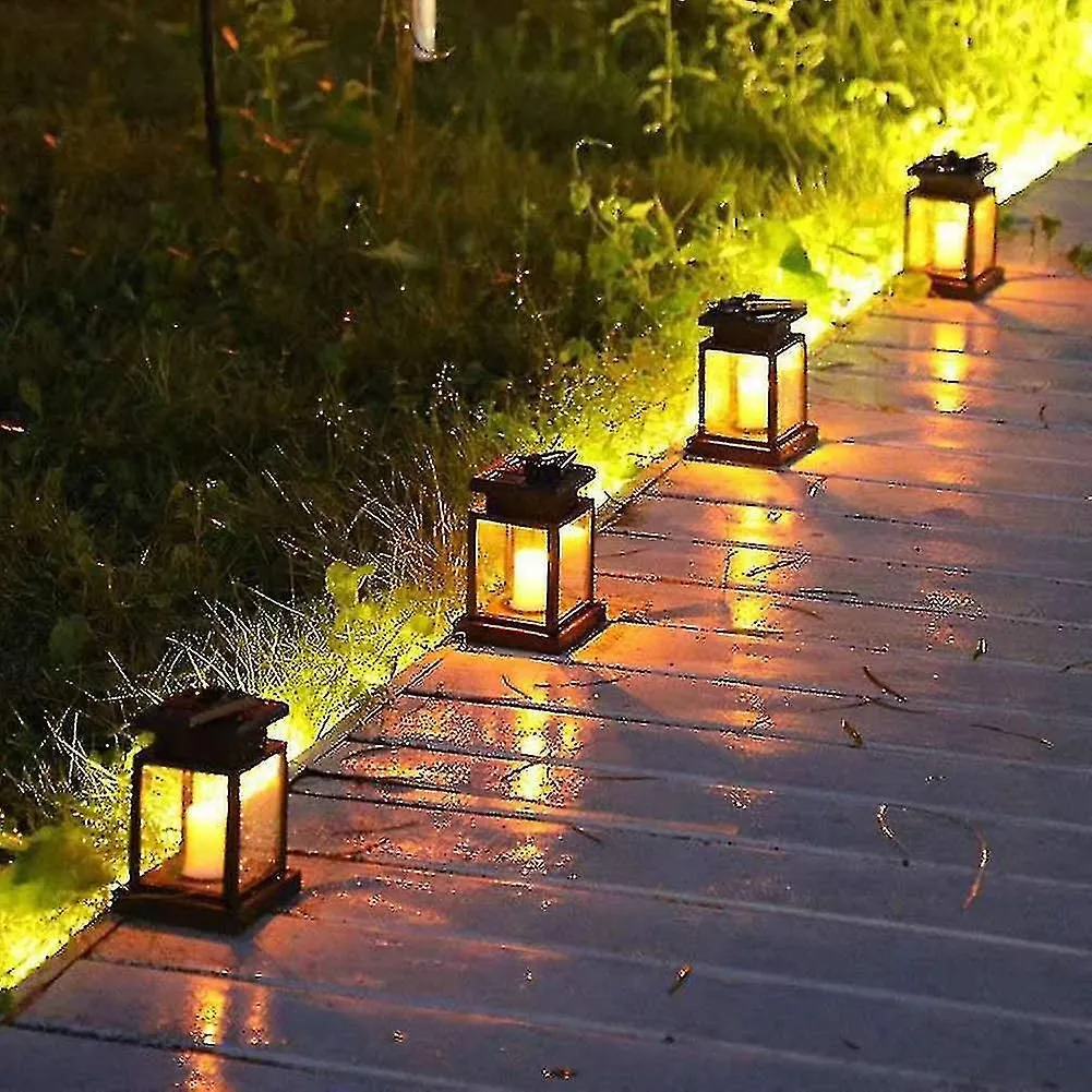 Outdoor Garden Solar Lantern, Candle Light Ip65 Windproof Waterproof For Garden