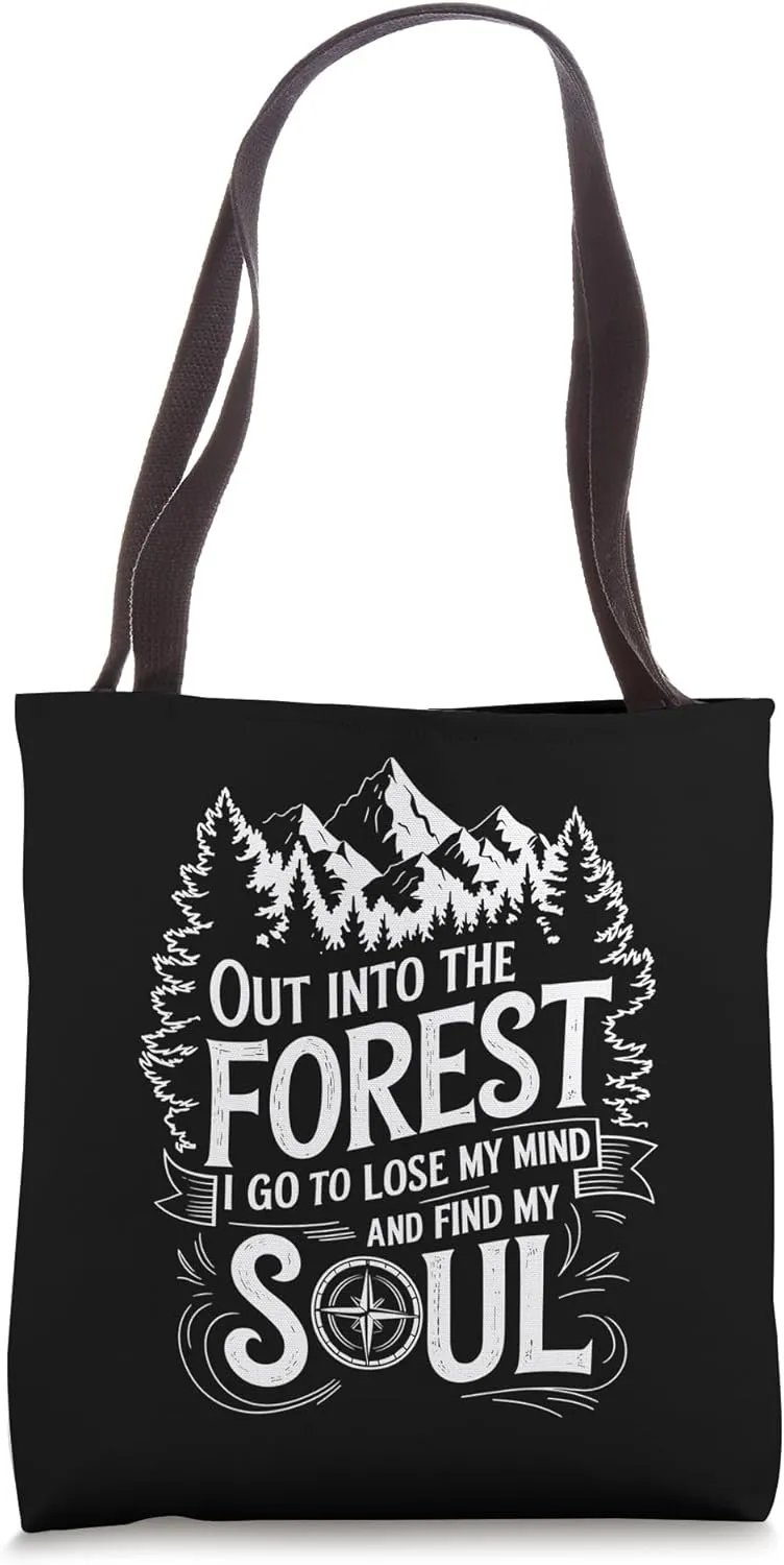 Outdoor Hiking Lover Hike Trekking and Mountain Hiker Tote Bag