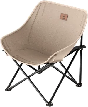 Outdoor Portable Folding Chair Fishing Stool Camping Chair Moon Chair Table Chair Ultra Light Folding Stool Sketch Recliner Stool (khaki)
