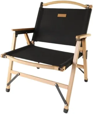 Outdoor Solid Wood Folding Chair Portable Camping Picnic Barbecue Self-Driving Beach
