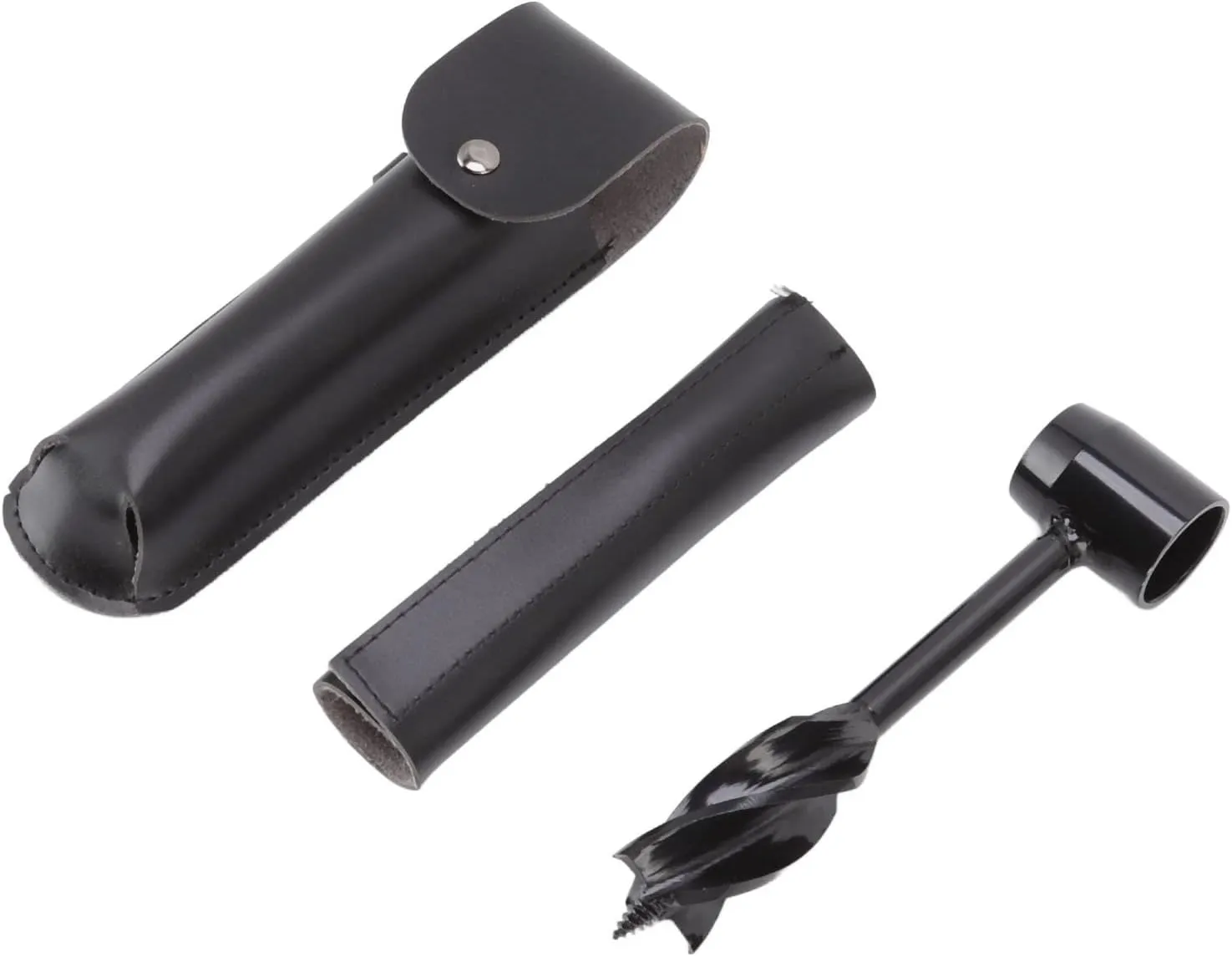 Outdoor Survival Multitool Stainless Steel Hole Drilling Punching Tool with Storage Bag Brown MULTIPLE FUNCTIONS Outdoor Hole Punching ToolStainless Steel Drill ToolOutdoor (Black)