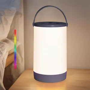 Outdoor Waterproof Hanging Table Lantern, RGB Rechargeable Hanging Lamps Camping Lights, Shower Waterproof RGB Colorchanging Lanterns Dimmable Soft Warm Night Light for Lawn, Pool, Garden, Bar