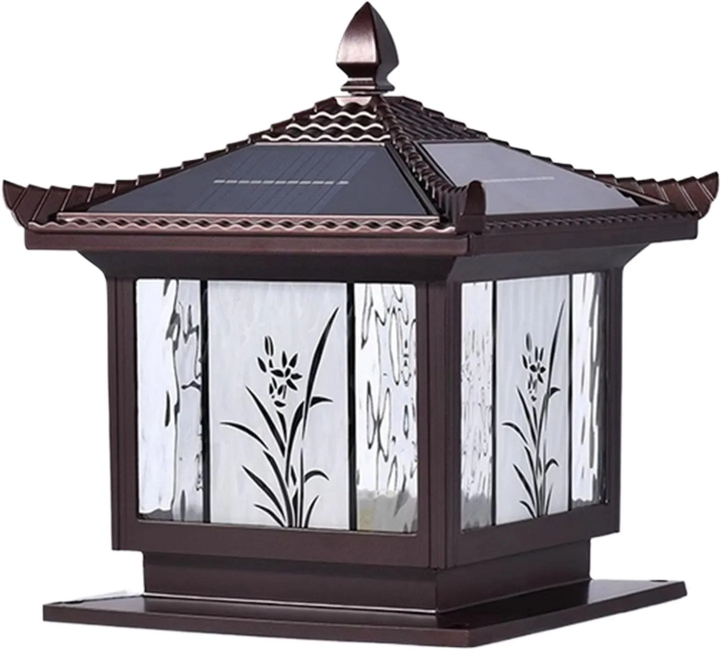 Outdoor Waterproof LED Fence Light,Solar Column Cap Light Remote Control Adjustable 4 Color Suitable for Villa Gate Courtyard Driveway Community Lighting