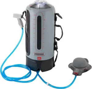 Outdoors Shower, Camping Shower, Solar Shower, Garden Shower with Pump, 3 Gallons, 12 L, Shower Head, Portable and Removable Hose, Shower Bag for Hiking, Outdoors, Climbing