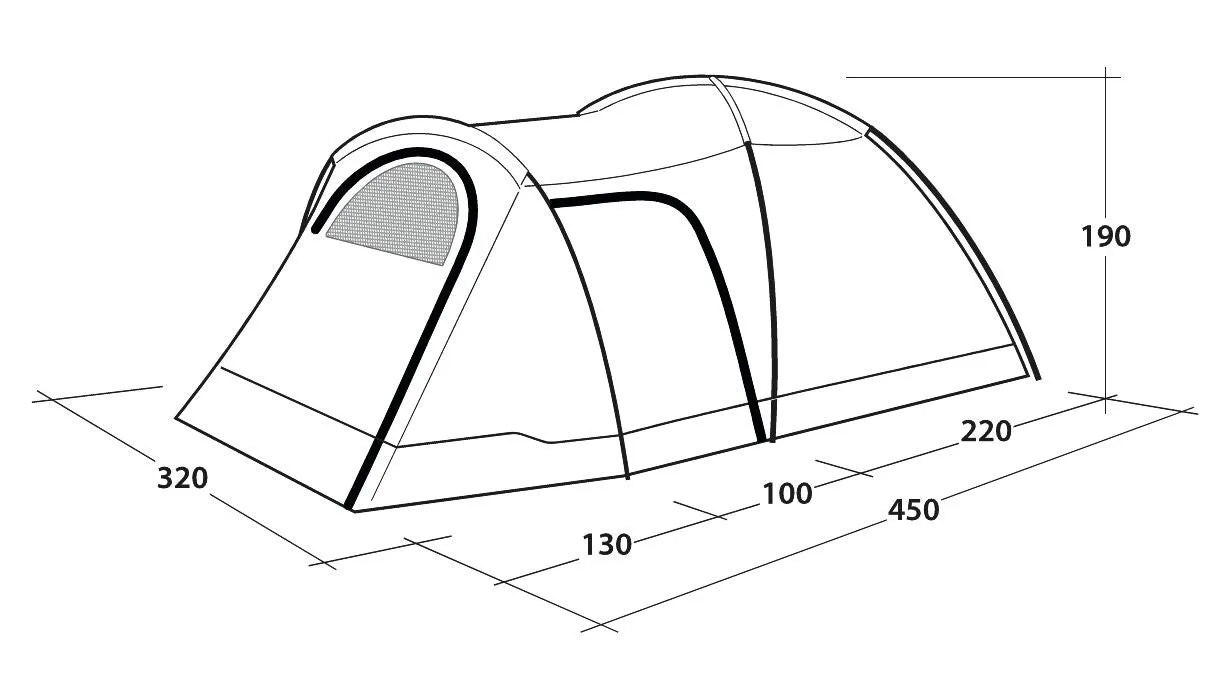Outwell Cloud 5 Plus Pole Tent Green 5 Person