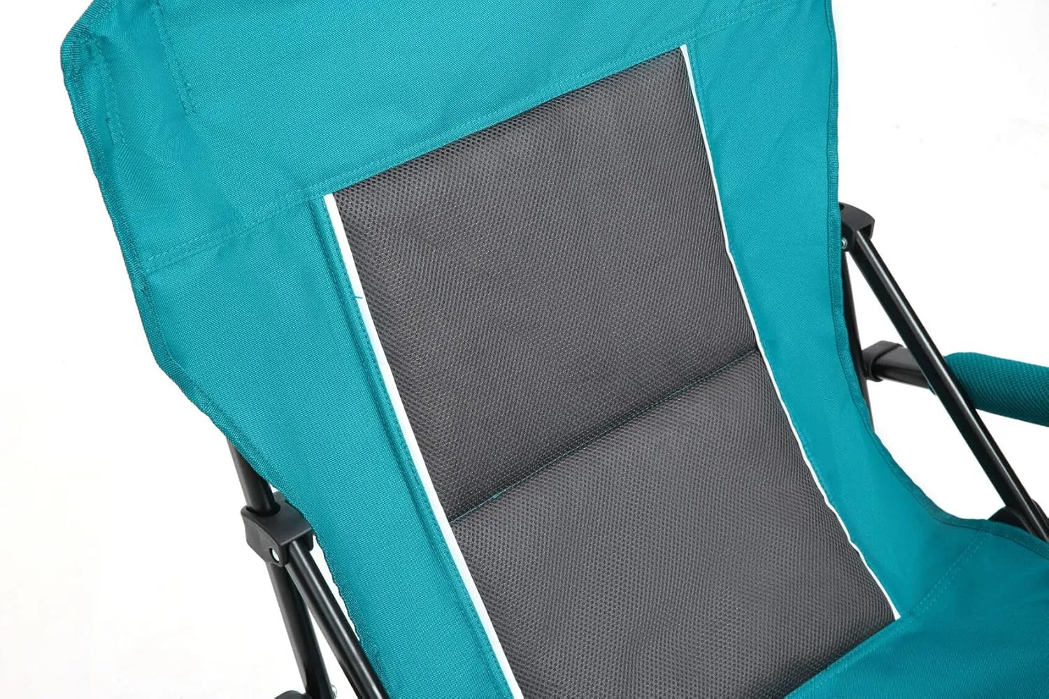 Oversized Camping Chairs, High Back Heavy Duty Lawn Chair Support 250LBS, Padded Portable Outdoor Chair with Cup Holder, Blue