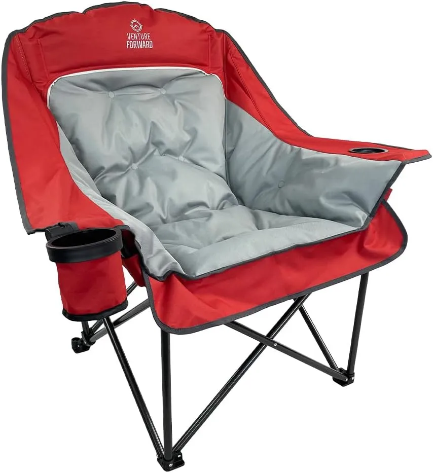 Oversized Folding Camping Chair - Portable and Comfortable, 400 lbs. Weight Capacity - Perfect for Camping and Outdoor Activities