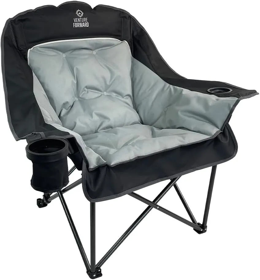 Oversized Folding Camping Chair - Portable and Comfortable, 400 lbs. Weight Capacity - Perfect for Camping and Outdoor Activities