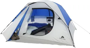 OZARK Trail Family Cabin Tent (Blue/White, 4 Person)