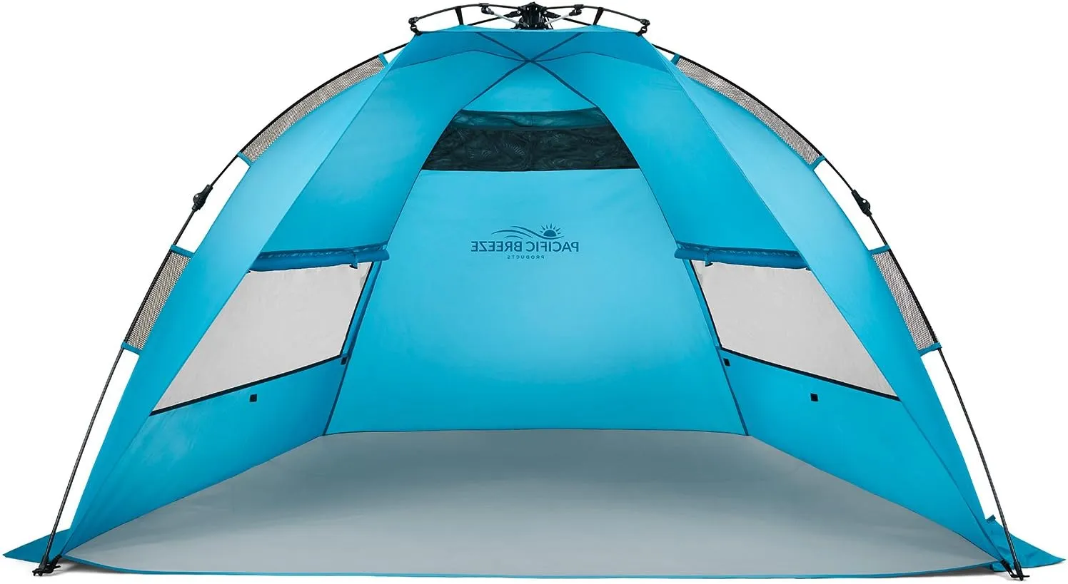 Pacific Breeze Easy Setup Beach Tent, SPF 50  Pop Up Beach Tent Provides shelter from The Sun for 3  People